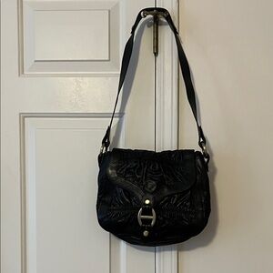 Nicoli black leather bag